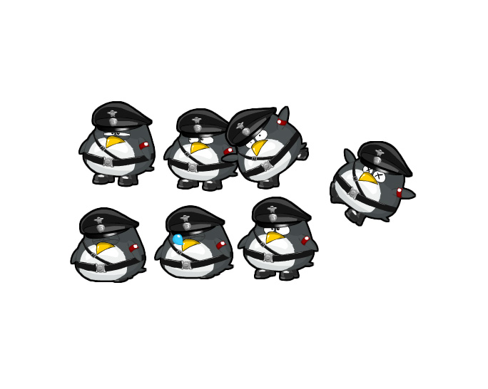 Commander Penguin Sprite Set
